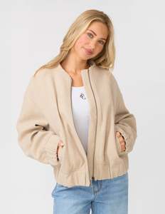 Coats Jackets: Bomber Jacket | Oat