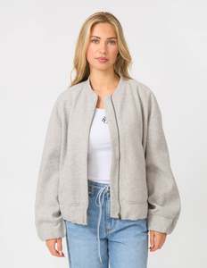 Coats Jackets: Bomber Jacket | Grey Marle