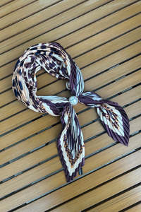 Antler: Pleated Pearl Fasten Neck Tie | Desert Cheetah