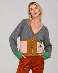 Knitwear: Remi Cardigan | Grey Multi
