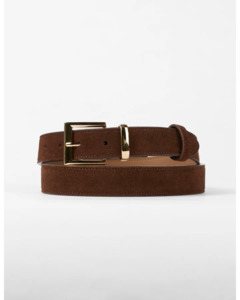 Size S M: Belt | Choco Brown with Antique Buckle