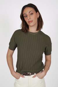 All: Soleil Knit Tee | Olive