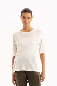 Linen Tee | White