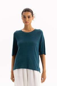 Tees: Linen Tee | Deep Sea
