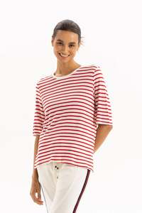 Tees: Linen Tee | Red Stripe
