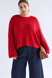 Size S M: Agna Sweater | Flame Red