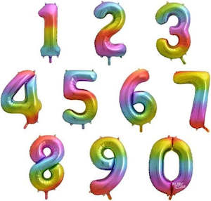 Rainbow Helium Balloons