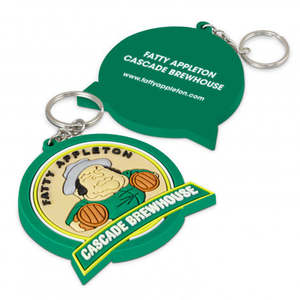 Custom Shape: PVC Key Ring Large - One Side Moulded