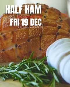 HALF New Zealand Champagne Ham Boneless (4-5kg)  Delivery:  Fri 19 Dec between 6-9.00pm