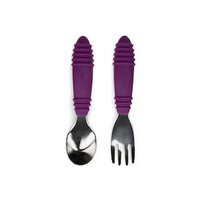 Bumkins Spoon and Fork - Purple