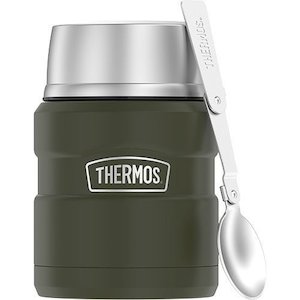 Thermos Lunchboxes: Thermos Vacuum Insulated 470ml Food Jar - Matte Army Green