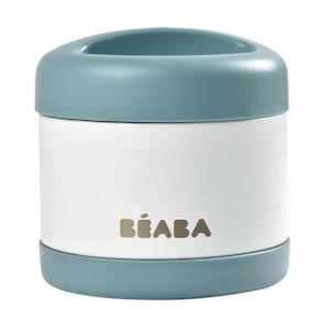 Beaba Stainless Steel Food Jar 500Ml - Baltic Blue / White