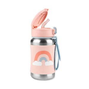 Kids Water Bottles: Skip Hop Spark Style Stainless Steel Straw Bottle - Rainbow