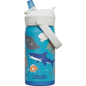 Kids Water Bottles: Camelbak Thrive Flip Straw Kids Insulated Stainless Steel - Ocean Life