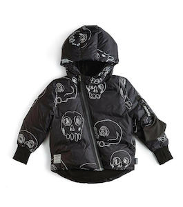 Nununu World: Scribbled Skulls Down Jacket