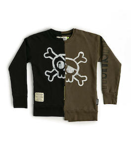 Nununu World: nununu unbalanced skull sweatshirt