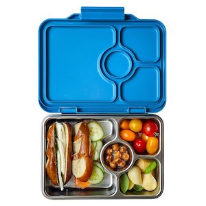 Yumbox Pret 4 Compartment Stainless Steel Leakproof Bento Lunch Box - Normandy Blue