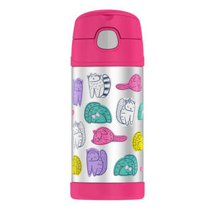Kids Water Bottles: THERMOS 355ml FUNtainer® Vacuum Insulated Drink Bottle -FUN CATS