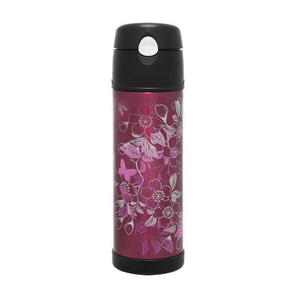 Thermos Stainless Steel Vacuum Insulated Hydration Bottle (Floral Magenta) - 530mL