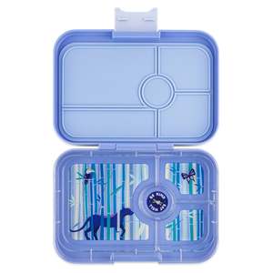 Lunch Time: Yumbox Tapas Bento Lunch Box - 4 Compartment With NYC Tray - Hazy Blue