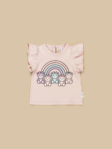 Huxbaby: Huxbaby Rainbow Bear Frill T-Shirt