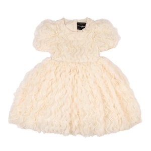 Rock Your Kid Cream Ruffle Tulle Party Dress