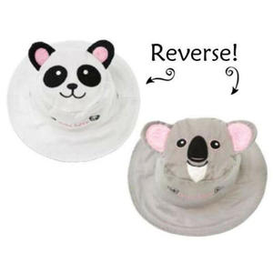 Reversible Kids Sun Hat - Panda/Koala