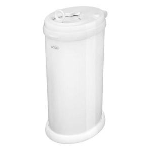 Ubbi Steel Diaper Pail: Ubbi Steel Diaper Pail - Matte White