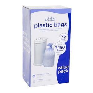 Ubbi Plastic Bags - 75 Diaper Pail Bags