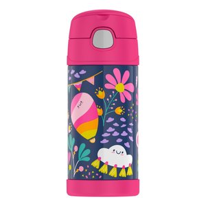 Kids Water Bottles: Thermos 355ml Stainless Steel Water Bottle Whimsical Clouds