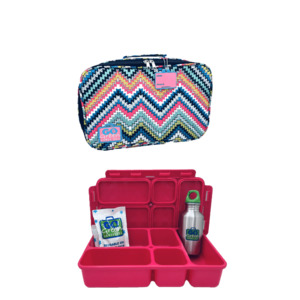 Go Green Lunch Box Set - Zoe Zig Zag (Pink Lunchbox + insulated bag + drink bott&hellip;