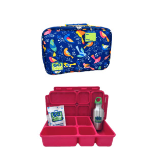 Go Green Lunch Box Set - Tweety (Pink Lunchbox + insulated bag + drink bottle + ice pack)