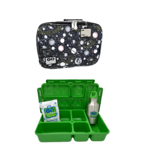 Go Green Lunch Box Set - Space Case (Green Lunchbox + insulated bag + drink bott&hellip;