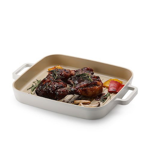 Products: Neoflam FIKA Cast Aluminum Rectangular grill Pan 28cm - HY Shopping NZ Korean Supermarket Christchurch