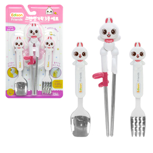 Edison Friends Stainless Chopsticks,Spoon and Fork Set – Rabbit - HY Shopping &hellip;