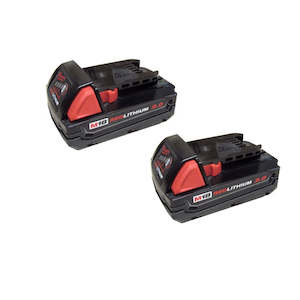 Milwaukee M18 Batteries: Milwaukee 48-11-1820 M18 2Ah 2 x Battery Pack slim line