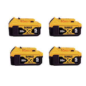 Batteries: DeWalt 5.0Ah Lithium-Ion Battery DCB205 18/20V Max -4 Pack