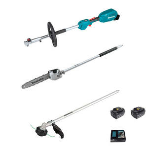 Makita Brushless 18v Multi Tool Powerhead ,String Trimmer & 10" Pole Saw Kit