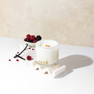 Neve Candles: Black Raspberry + Vanilla Woodwick Candle