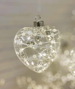Lamps: Sparkly Hanging Glass Heart