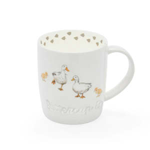 Mugs: Buttercup Farm Barrel Mug Ducks