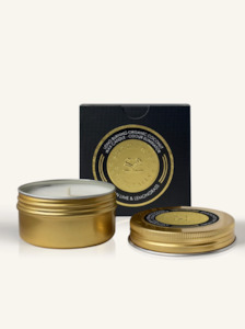 Persian Lime Lemongrass: Persian Lime & Lemongrass Long Burning Organic Coconut Wax Travel Candle - Odour Eliminator