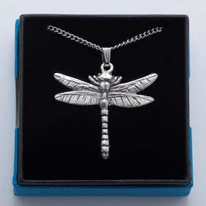 Necklaces: Dragonfly Pewter Pendant