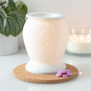 Accessories: Dragonfly White Ceramic Electric Wax/Oil Burner