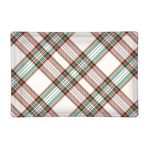 Accessories: Vintage Plaid Rectangle Soap Dish
