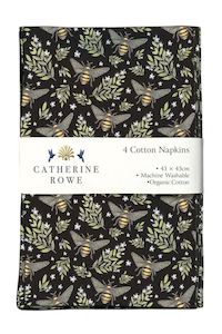 Serviettes: Honey Bee Cotton Napkin Set of 4