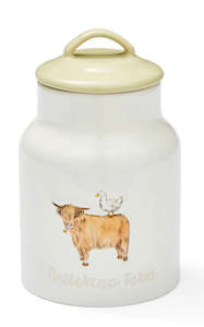 Table Top: Buttercup Farm Ceramic Tea Canister