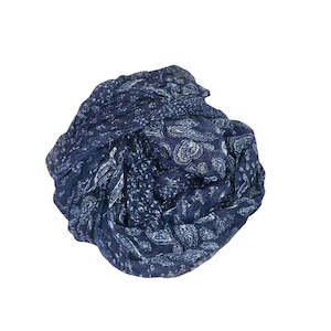 The Autumn Cotton Hemp Scarf Blue