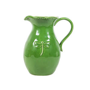 Jugs: Dragonfly Stoneware Green Jug Small