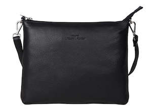 Emma Leather Sling Rambler Bag Black